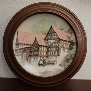 Vintage Karl Bedal Konigszelt Bayern 1984 Bauernhaus in Fronhausen ceramic plate